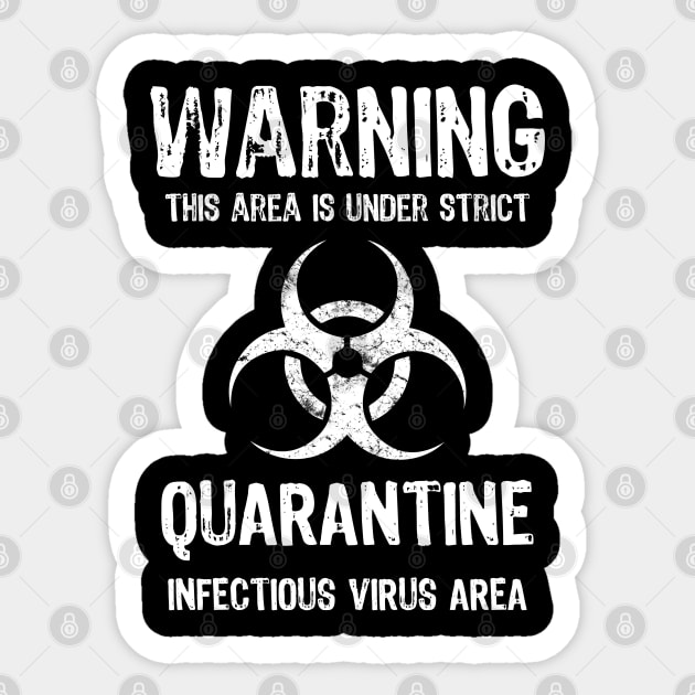 Virus Quarantine Biohazard Symbol Sticker by Scar